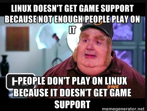 What’s the point of having a gaming PC, when you run Ubuntu on it and can’t play games :/