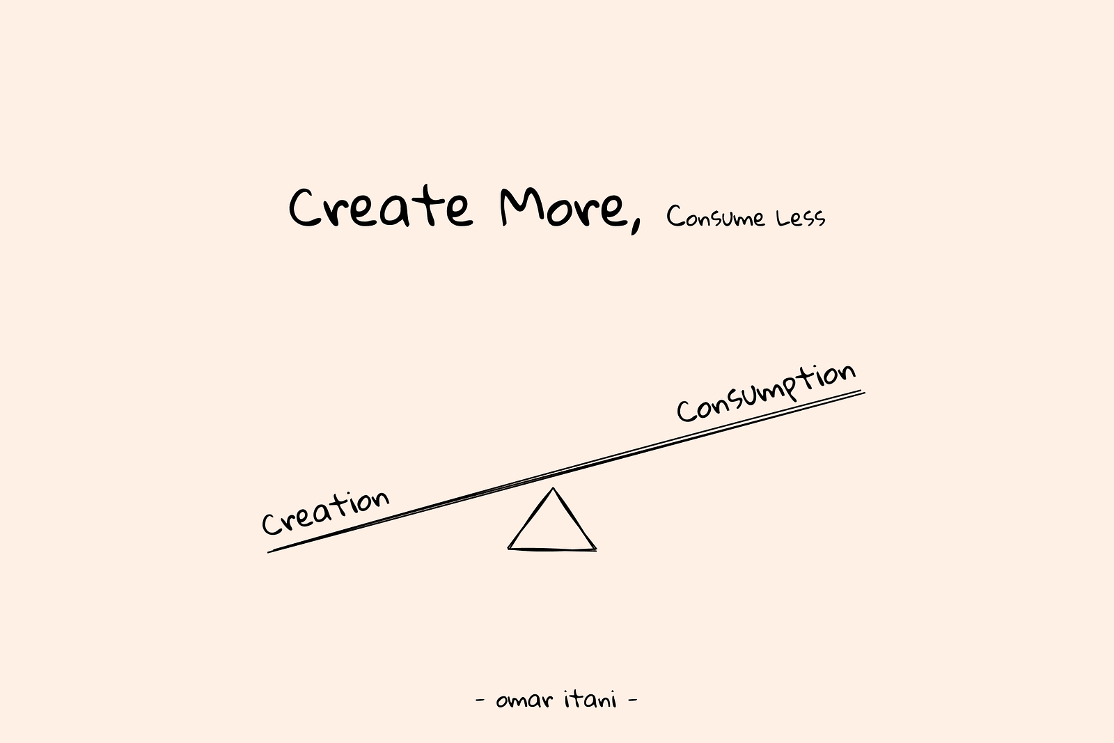 Source : Create More Than You Consume if You Want to Worry Less and Feel More Fulfilled — OMAR ITANI