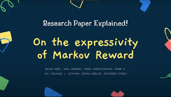 On the Expressivity of Markov Rewards